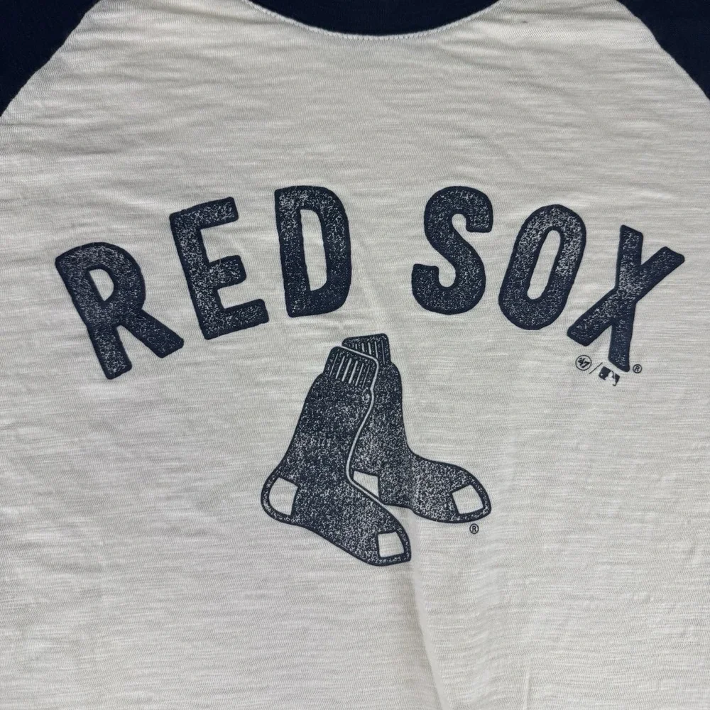 Boston Red Sox 3/4 Sleeve T-Shirt Adult Large '47 Brand Cotton Blend Mlb